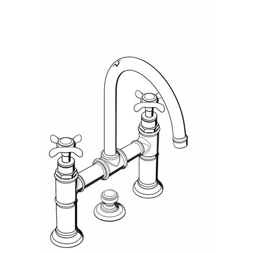 Hansgrohe - 3-Loch WT-Armatur AXOR MONTREUX 16510820 brushed nickel m.Ablaufgarnitur