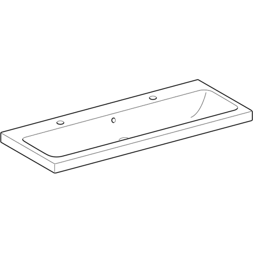 Geberit Vertriebs - iCon Light Waschtisch 120x48cm zwei Hahnlöcher, m. Überlauf, weiß