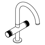 Grohe - WT-Einlochbatt. Atrio Private C. 21138 L-Size Knopfbet. hard graphite gb