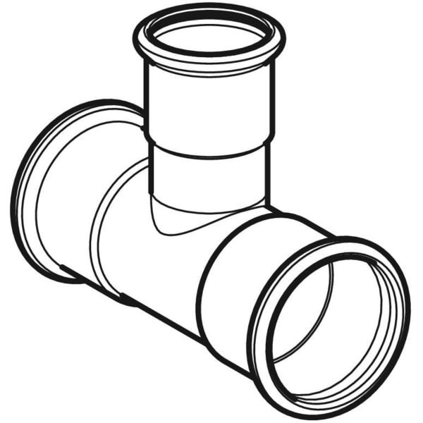 Geberit Vertriebs - Kupfer T-Stück 54-42-54mm reduziert, # 61226