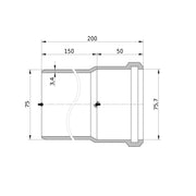 Wavin - Rohr AS+ DN 70 0,15 m S/PL