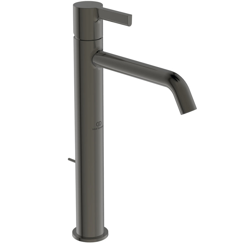 Ideal Standard - Waschtischarmatur JOY, m.verl.Sockel, m.Ablgarn., Ausld.170mm, Magnetic grey