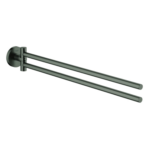 Grohe - Handtuchhalter ESSENTIALS 40371 2-armig 450mm hard graphite gebürstet