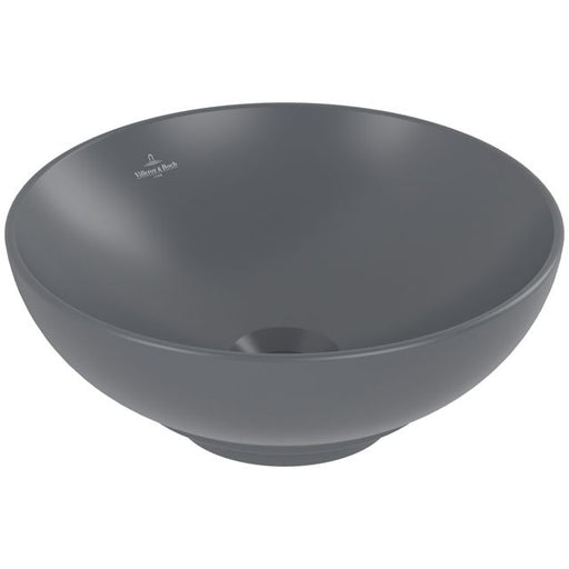 VILLEROY & BOCH - Aufsatzwaschbecken Loop&Friends 380x 380mm Rund m. ÜL. Graphite CeramicPlus