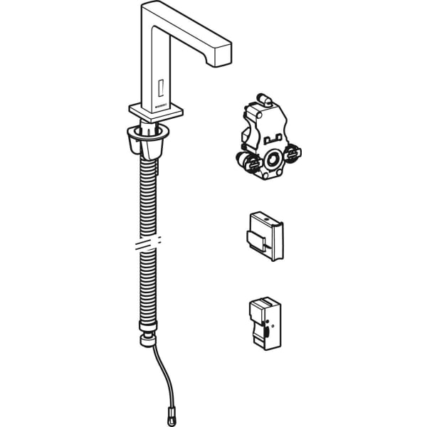 Geberit Vertriebs - Brenta WT-Arm., Standmontage, Netz für UP-Funkt.Box, m.Misch., schwarz matt