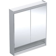 Geberit Vertriebs - ONE Spiegelschrank mit Ni/Comf.Light 2 Türen, AP-Mont., 75x90x15cm, alu