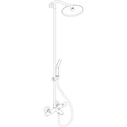 Hansgrohe - Activera S Showerpipe 240 1j EcoSmart m. Wannenthermostat Ecostat Fine chrom