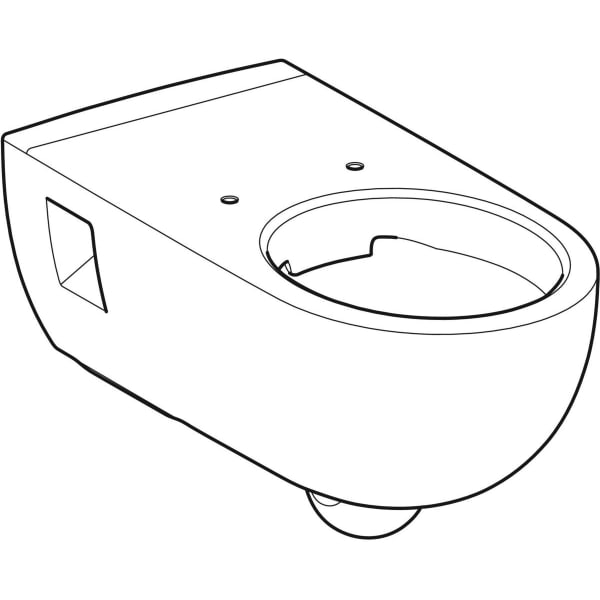 Geberit Vertriebs - Wand-WC RENOVA Comfort Tiefspüler teilgeschlossene Form, Rimfree, weiß