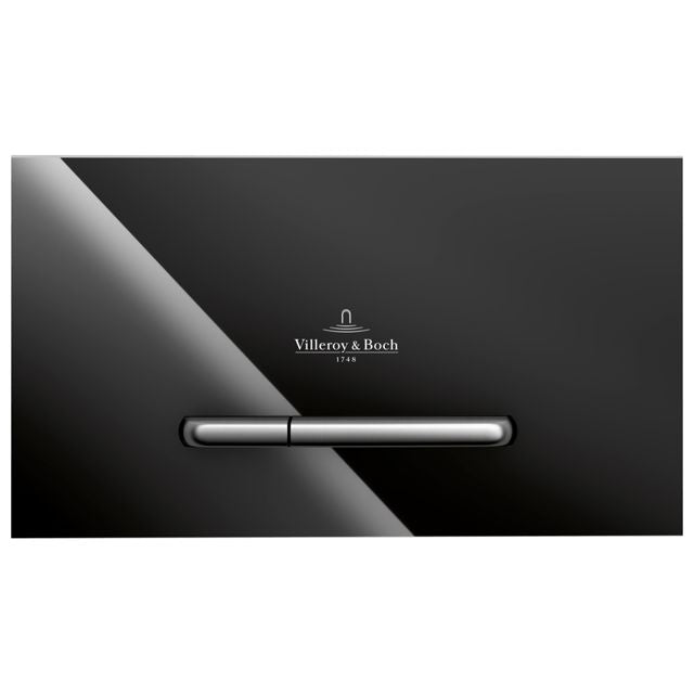 VILLEROY & BOCH - WC-Betätigungsplatte ViConnect 9221 253x145x20mm Glass, Glossy Black