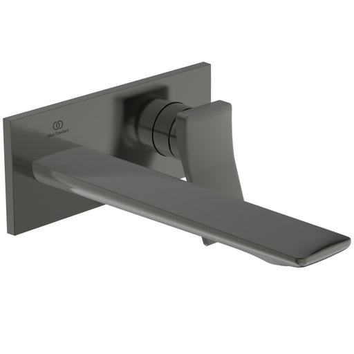 Ideal Standard - Wand-Waschtischarmatur CONCA, BS2, eckige Rosette,Ausld.225mm,Magnetic grey