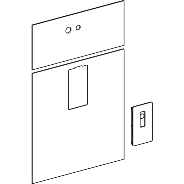 Geberit Vertriebs - Frontverkleidung zu Monolith Sanitär- modul für WT B 73cm 8li Glas sand