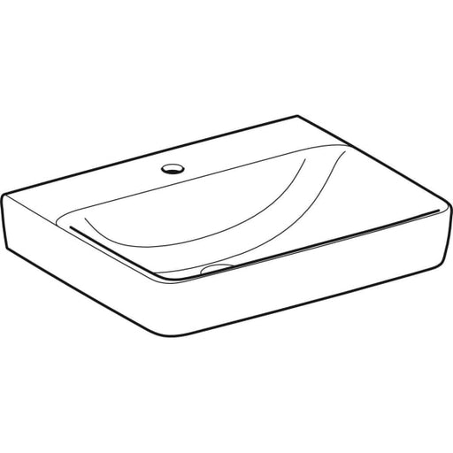 Geberit Vertriebs - RENOVA Plan Waschtisch, 60x48cm m. Hl., o. Ül., weiß, KeraTect, NEU