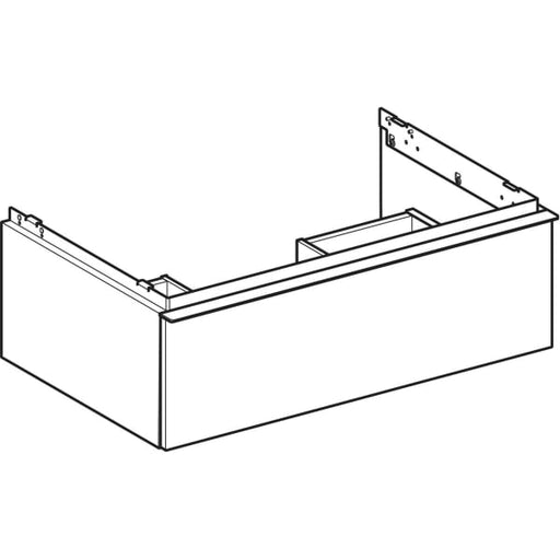 Geberit Vertriebs - iCon Unterschrank für WT, 1 Schubl. 74x24,7x47,6cm, Eiche natur/Gr. Lava