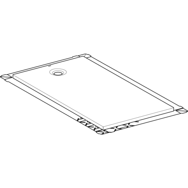 Geberit Vertriebs - Olona Duschwanne 170 x 80 cm rechteckig, mit Dichtung , weiß matt