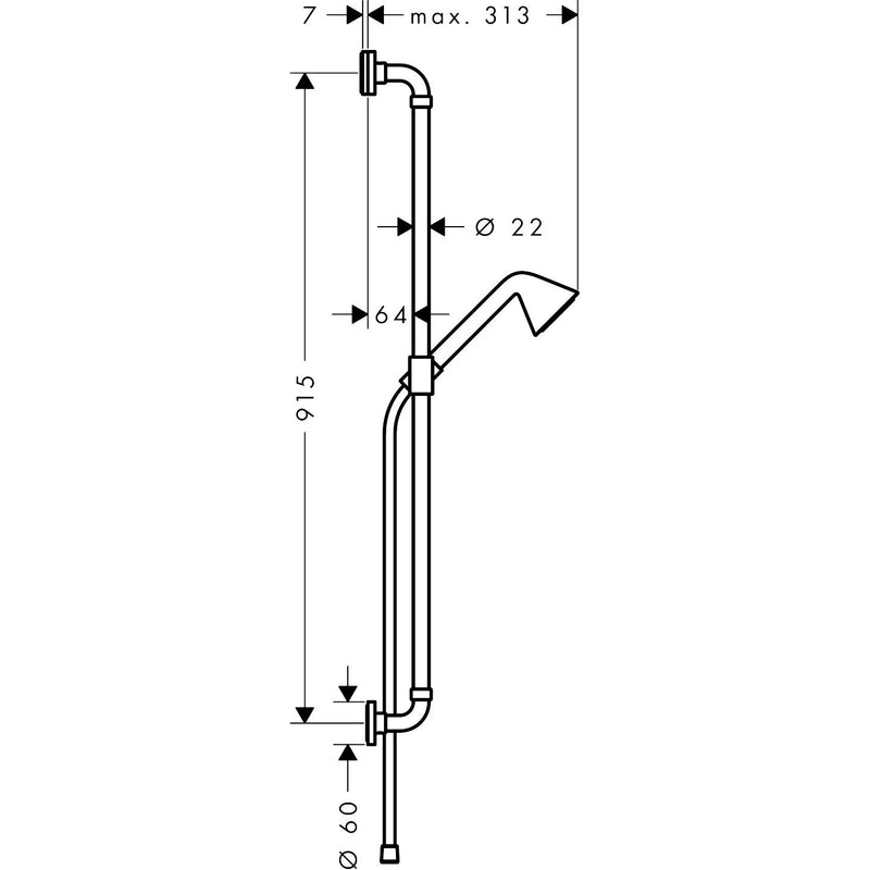 Hansgrohe - Brausenset AXOR Front chrom