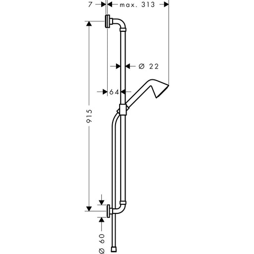 Hansgrohe - Brausenset AXOR Front chrom
