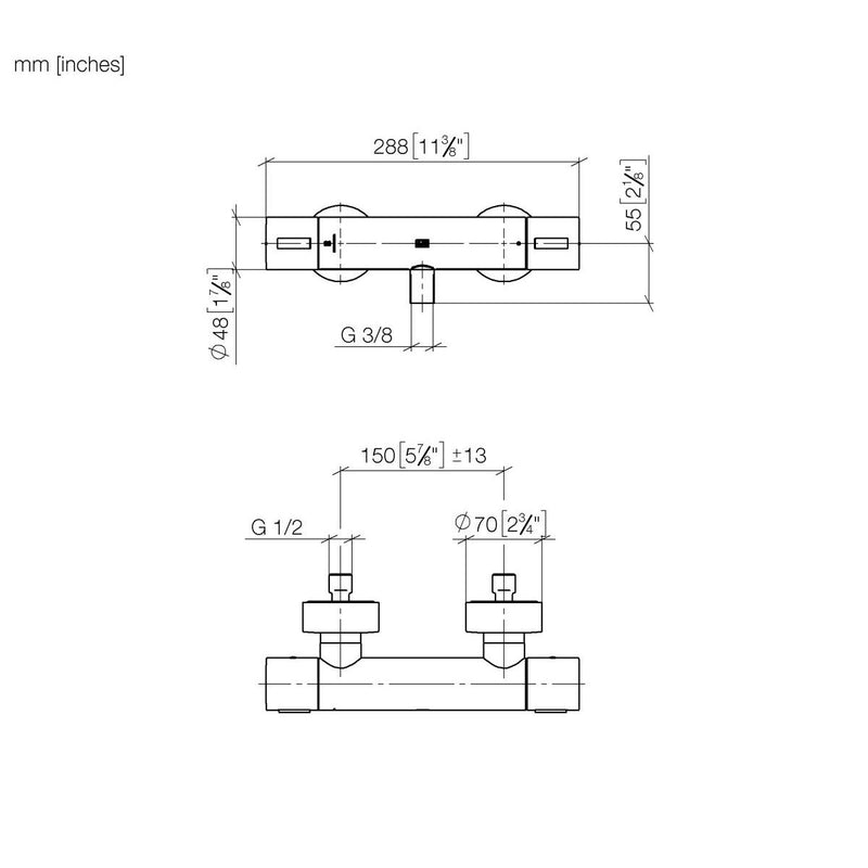 Dornbracht - Brause-Therm. übergreifend neutral 34442979 messing gebürstet