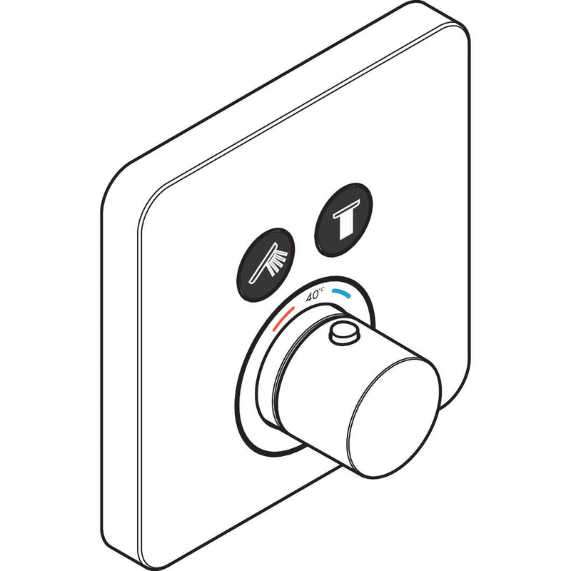 Hansgrohe - Thermostat UP AXOR Showerselect Fertigset 2 Verbraucher chrom