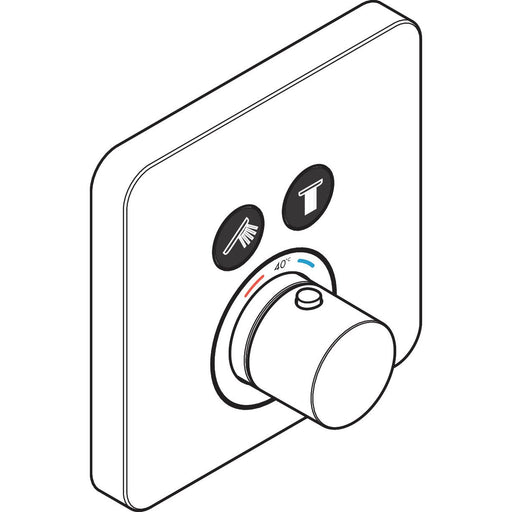 Hansgrohe - Thermostat UP AXOR Showerselect Fertigset 2 Verbraucher chrom