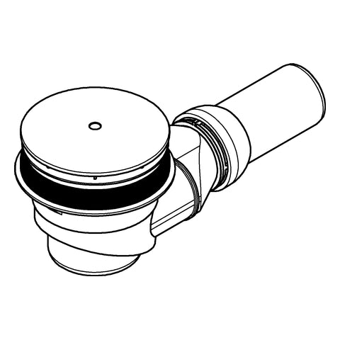 Grohe - Ablaufgarnitur für Duschwanne 49534 D: 112 mm Abgang waagerecht chrom
