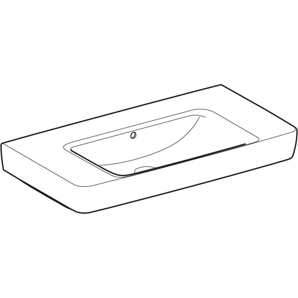Geberit Vertriebs - RENOVA Plan WT mit Ablagefl., 90x48cm o. Hl., m. Ül., weiß, NEU