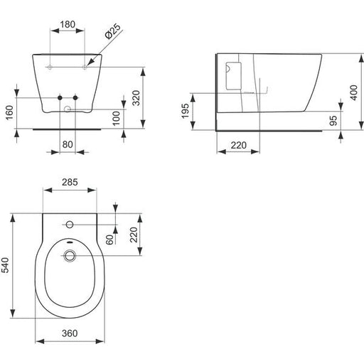 Ideal Standard - Wandbidet CONNECT E7126 weiß Iplus