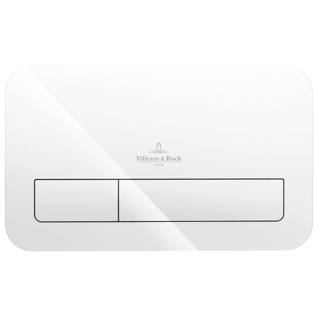 VILLEROY & BOCH - Betätigungsplatte A18 269x161mm Typ 922400RE aus Sicherheitsglas weiß