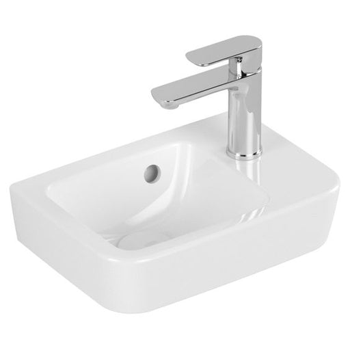 VILLEROY & BOCH - HWB Compact O.novo 360x250mm Eckig BP li 1HL. m. ÜL. Weiß Alpin cplus