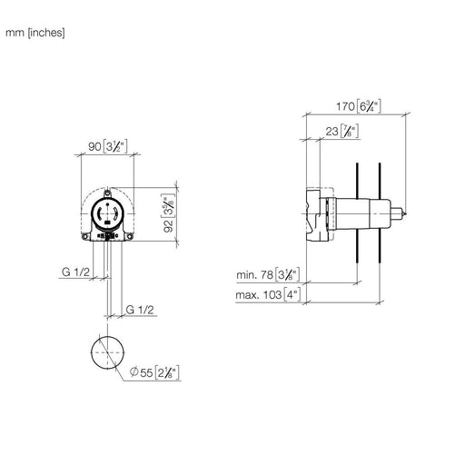 Dornbracht - UP Bausatz Wandbefestigung 35003970-90