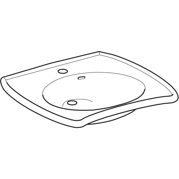 Geberit Vertriebs - WT VITALIS, barrierefrei, 65x60cm m. Hl., m. Ül., weiß