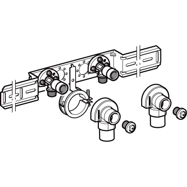 Geberit Vertriebs - Anschlusswinkel 90Gr mit AG für MEPLAFIX Rg RMF1/2-Rp1/2 L:52mm AblRS