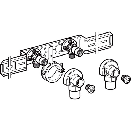 Geberit Vertriebs - Anschlusswinkel 90Gr mit AG für MEPLAFIX Rg RMF1/2-Rp1/2 L:52mm AblRS