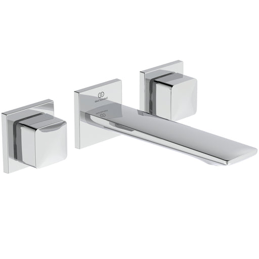 Ideal Standard - Wand-Waschtischarmatur CONCA, BS1+2, eckige Rosetten, Ausld.180mm, Chrom