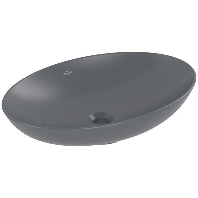VILLEROY & BOCH - Aufsatzwaschbecken Loop&Friends 620x 420mm Oval o. ÜL. Graphite CeramicPlus