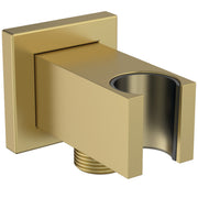 Ideal Standard - Wandhalter IDEALRAIN, eckige Rosette, f.HB u.Brauseschlauch G1/2, Brushed Gold