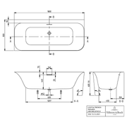 VILLEROY & BOCH - Vorwand-BW Loop&Friends LSF 1800x800 x600mm SQUARE li Ausf. CoD weAlpin