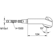 Grohe - Doppelstrahl-Brause 440837 für Eichelberg Vento SPT-Batterien ND chrom