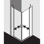 Kermi Duschdesign - Eckeinstieg LIGA EPR 10020 BV 975-1000/2000 SIMG ESG klar