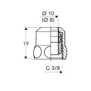 SCHELL - Konus-Quetschverschraubung lang 10mm DN10 (3/8) verchromt