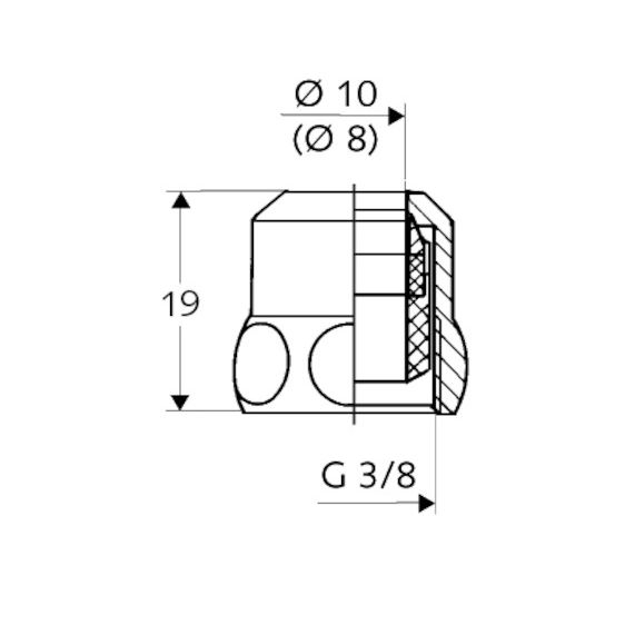 SCHELL - Konus-Quetschverschraubung lang 10mm DN10 (3/8) verchromt