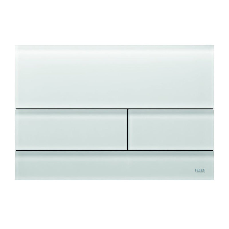 TECE SE - TECEsquare II WC-Betätigungsplatte Zweimengentechnik, Glas weiß satiniert