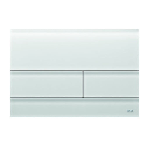 TECE SE - TECEsquare II WC-Betätigungsplatte Zweimengentechnik, Glas weiß satiniert