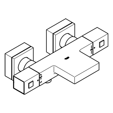 Grohe - THM-Wannenbatterie GROHETHERM Cube 34497 eigensicher chrom