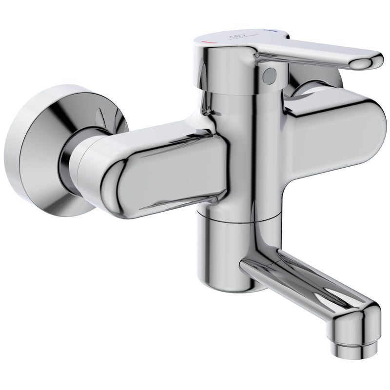 Ideal Standard - Wand-WT-Armatur CERAPLUS 2 5l/min., Ausld. 144-163mm, Chrom