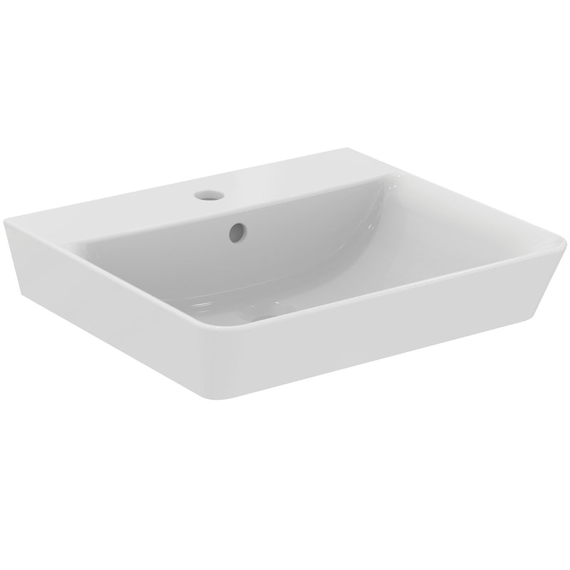 Ideal Standard - Waschtisch CONNECT AIR CUBE, 1 Hl., m.Ül., 500x450x160mm, Weiß