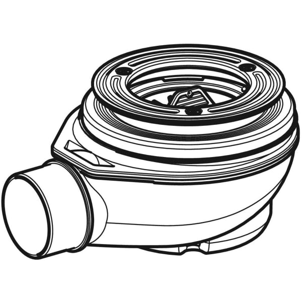 Geberit Vertriebs - Duschwannenablauf d90 Sperrwasserhöhe 50 mm d50 PP
