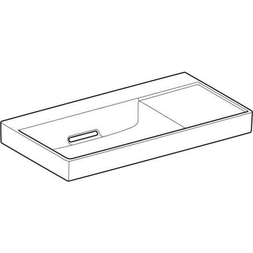 Geberit Vertriebs - ONE WT 90x48,4cm, Abg.horiz., Ablg.re o. Hl., o. Ül., weiß, KeraTect/weiß glzd