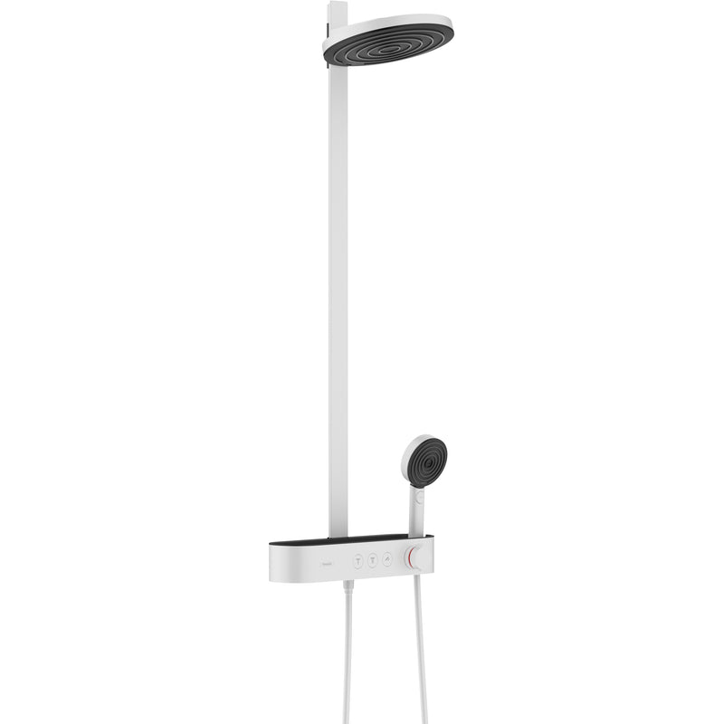 Hansgrohe - Showerpipe PULSIFY 260 2jet mit Brausethermostat Aufputz mattweiß