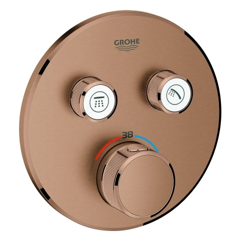 Grohe - Thermostat GROHTHERM SmartControl 29119 FMS rund 2 ASV warm sunset geb