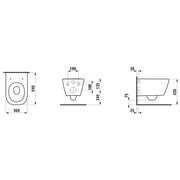 LAUFEN - Wand-WC-Paket,SilentFlush mit Sitz 3.0, weiß, Absenkautomatik
